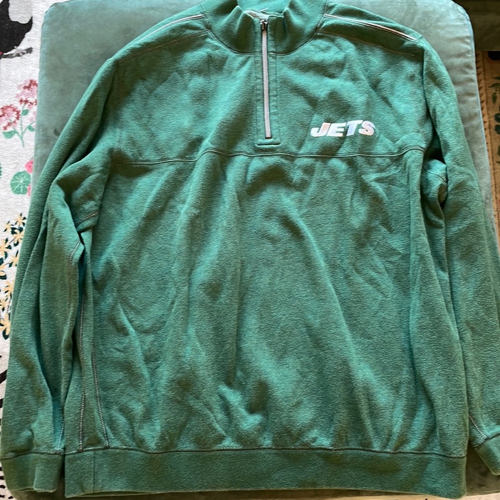 Tommy Bahama Men’s XL Green Jets NFL Football Half-zip